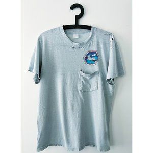 Vintage Nasa Challenger 6 space tee shirt threadbare holey rock 80s rare concert